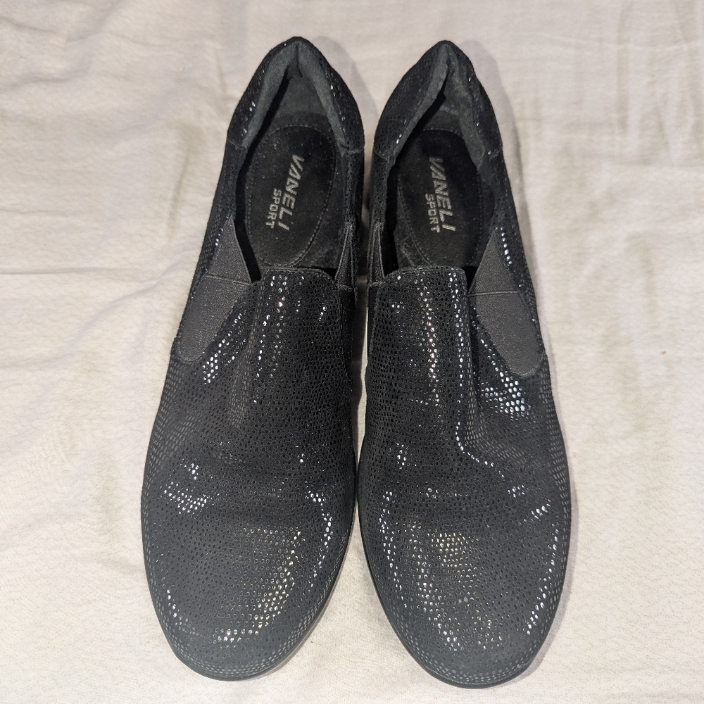 Vaneli Sport Black Slip-On Sneakers Size 11M